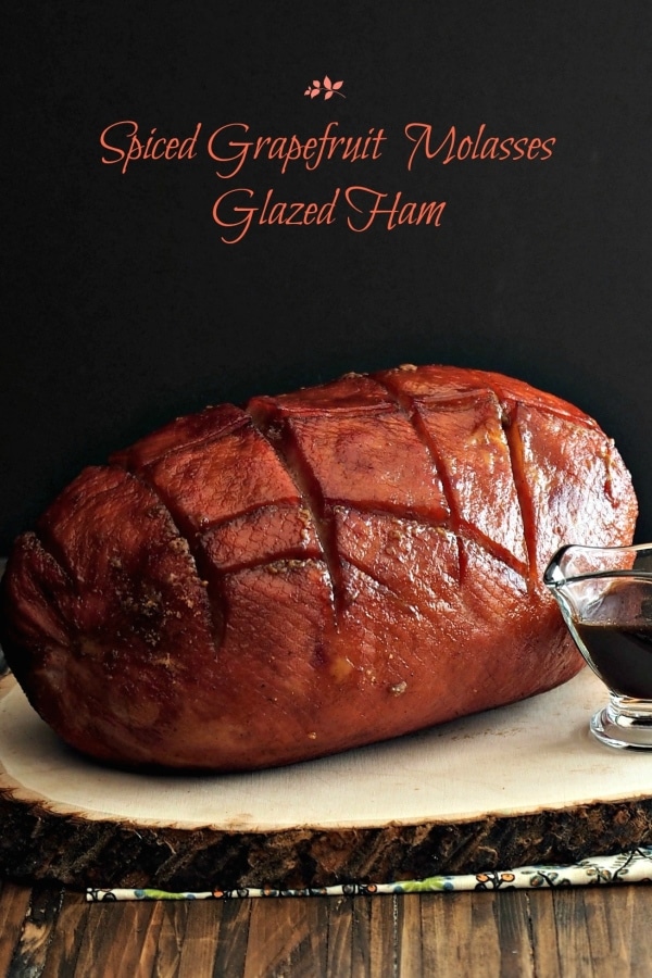 Spiced Grapefruit Molasses Glazed Ham - Jones Dairy Farm Family Ham, grapefruit juice, brown sugar, molasses and the perfect blend of spices. Perfection. Simply Sated