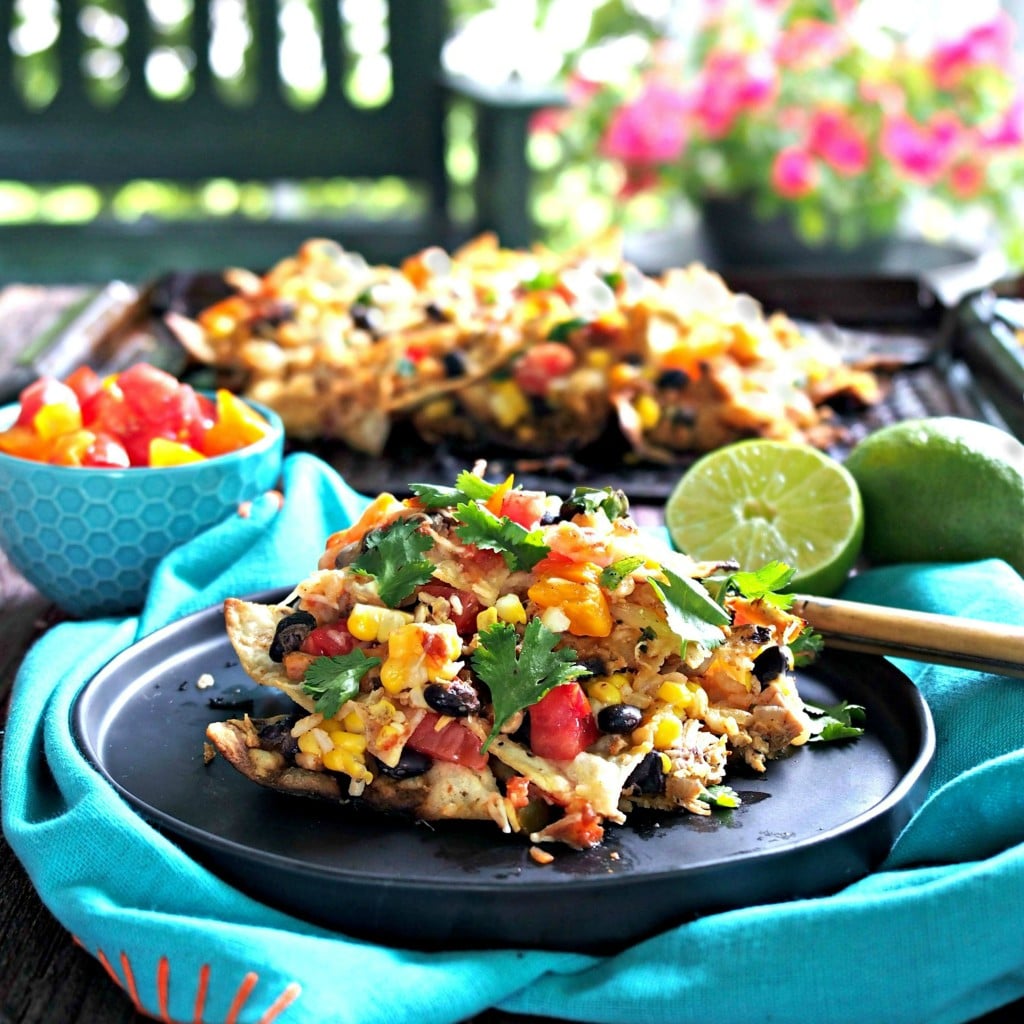 Grilled Tequila Lime Chicken Nachos Simply Sated