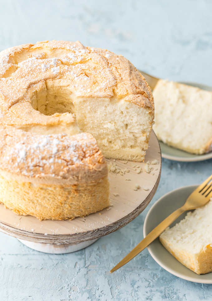 Game-Changing Angel Food Cake is truly game-changing. It is no-fuss and has a velvety, melt-in-your-mouth texture with a slightly crunchy top. It is just as delicious served with or without any toppings. This cake is the only Angel Food Cake one will ever need and is the best Angel Food Cake recipe - ever! Simply Sated
