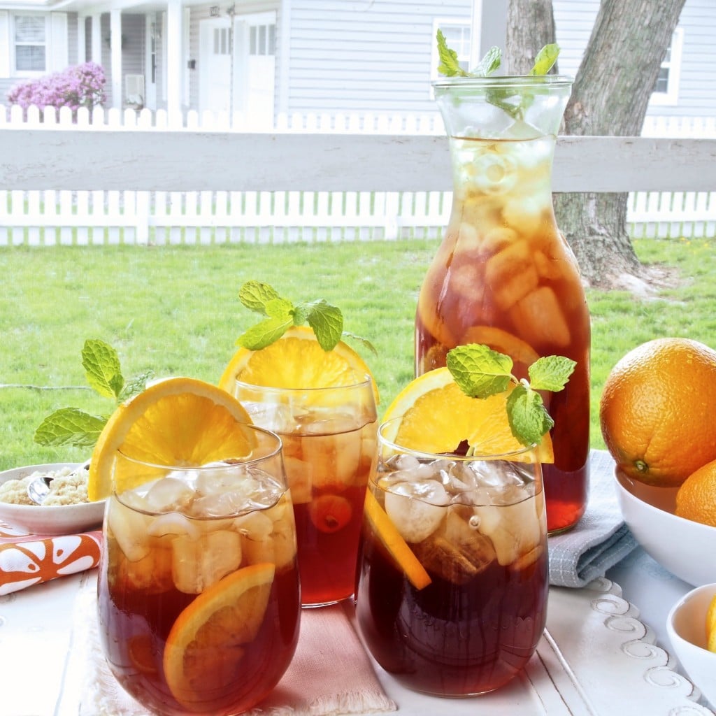 Orange Brown Sugar Sweet Tea is the perfect refreshing summer drink! 