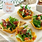 Beautiful Cheese Cup Appetizers to fill with your favorite ingredients. www.simplysated.com