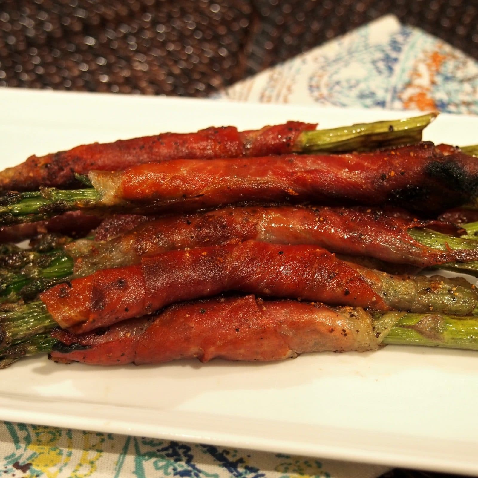 Grilled Asparagus with Prosciutto - simple & scrumptious. Fresh asparagus wrapped with prosciutto then grilled to perfection.