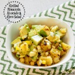 Grilled PIneapple, Avocado & Corn Salad is delicious served as a salad or salsa. The perfect pairing of flavors and so beautiful. www.simplysated.com