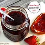 Strawberry, Black Pepper Jam - the perfect strawberry jam infused with just enough black pepper to spice things up. www.simplysated.com