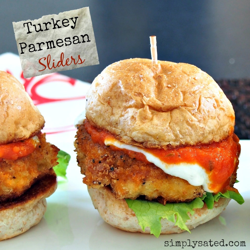 Turkey Parmesan Sliders, the perfect healthy sandwich! SO good! - Simply Sated