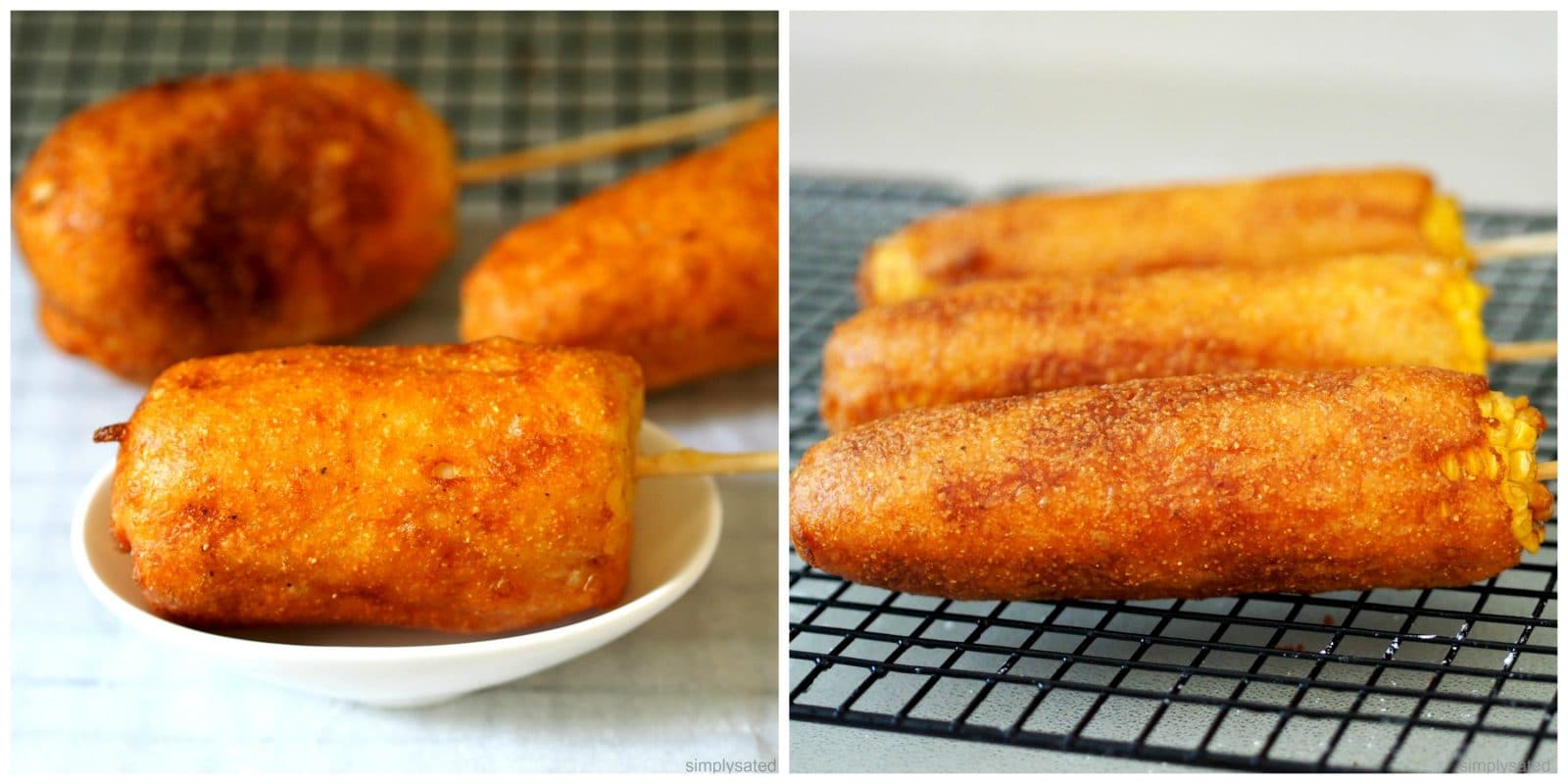 Batter Fried Corn-on-the-Cob - Simply Sated