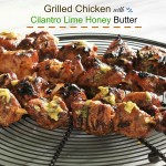 Grilled Chicken with Cilantro Lime Honey Butter has flavors from the Southwest, Mediterranean and Jamaica made extra special topped with cilantro honey butter. www.simplysated.com