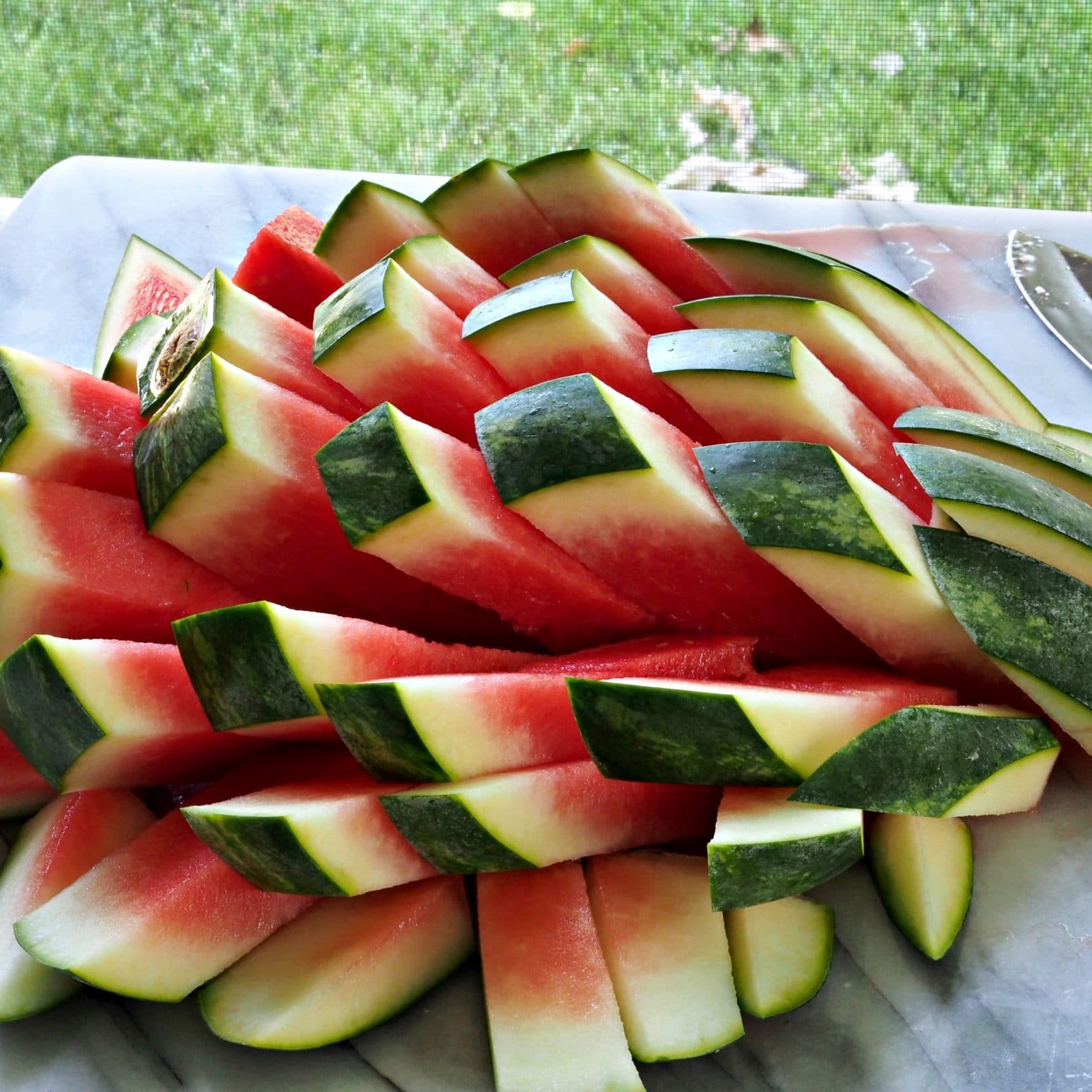How-to-Cut Watermelon Sticks. Follow this easy four-step process for cutting watermelon sticks then serve them at an elegant dinner party or backyard barbecue.