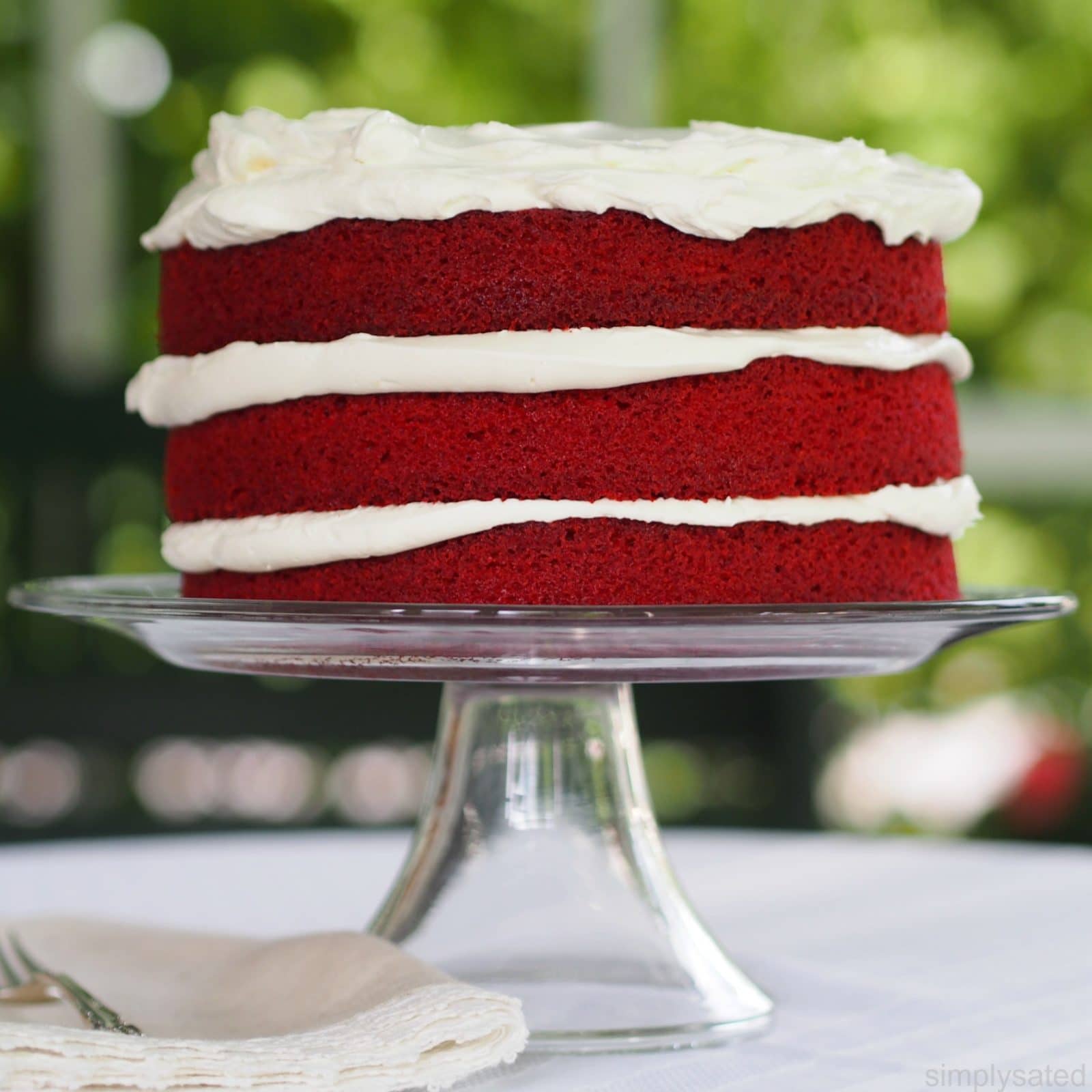Red Velvet Cake - an easy version of the classic. www.simplysated.com