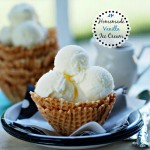 Homemade Vanilla Ice Cream - easy, no bake and delicious! www.simplysated.com