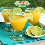 Mango Margaritas - a refreshing margarita made with Del Monte sliced mangoes. www.simplysated.com