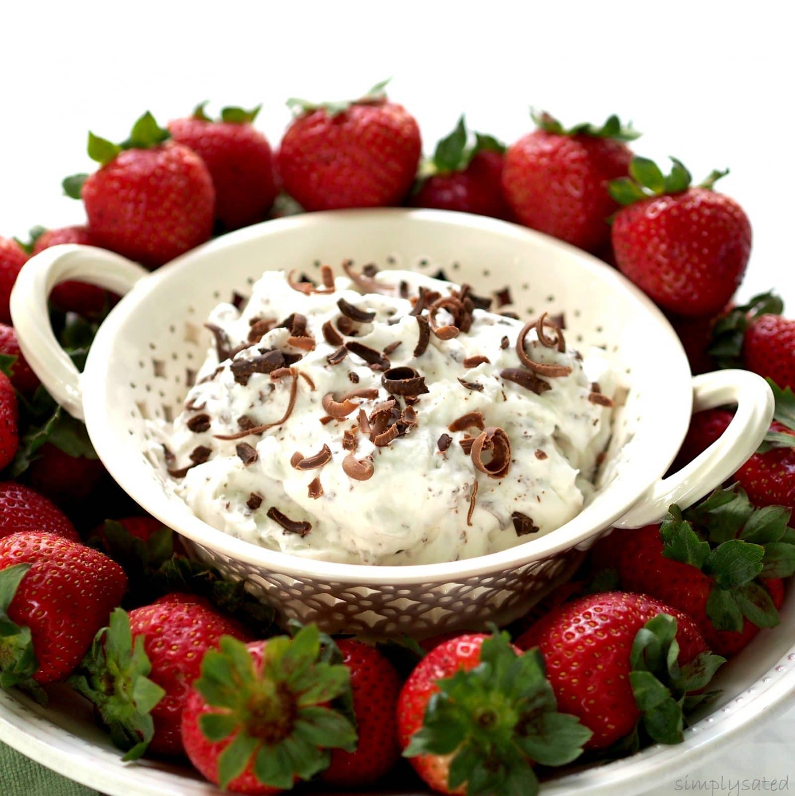 Strawberries & Cream with Chocolate is a beautiful and easy dessert or appetizer. simply sated