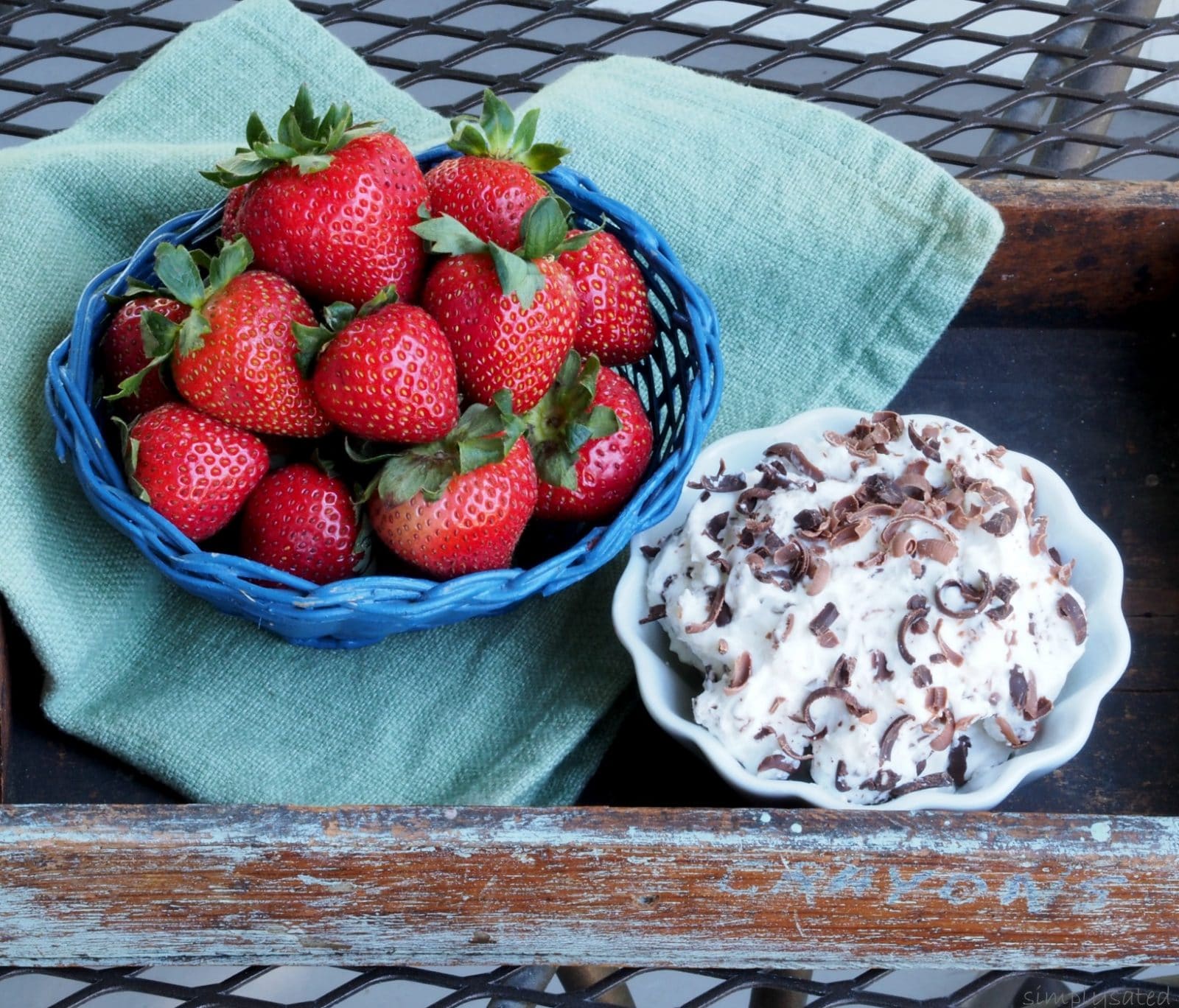 Strawberries & Cream with Chocolate is a beautiful and easy dessert or appetizer.