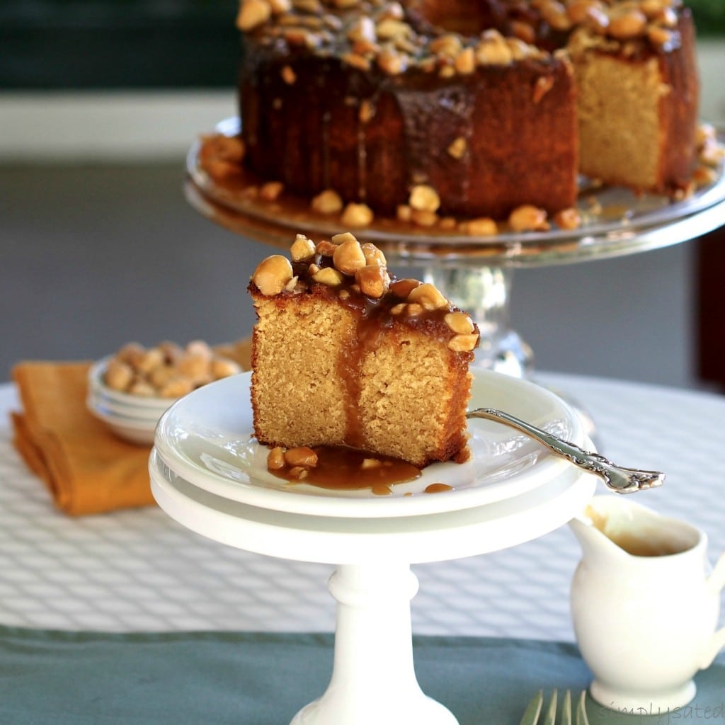 Caramel Macadamia Pound Cake Simply Sated