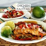Chicken Fajitas - fresh vegetables & tender chicken seasoned perfectly then grilled. Simply Sated