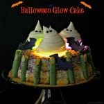 Halloween Glow Cake-lots of fun treats come together to create a dessert all guests will love. simplysated