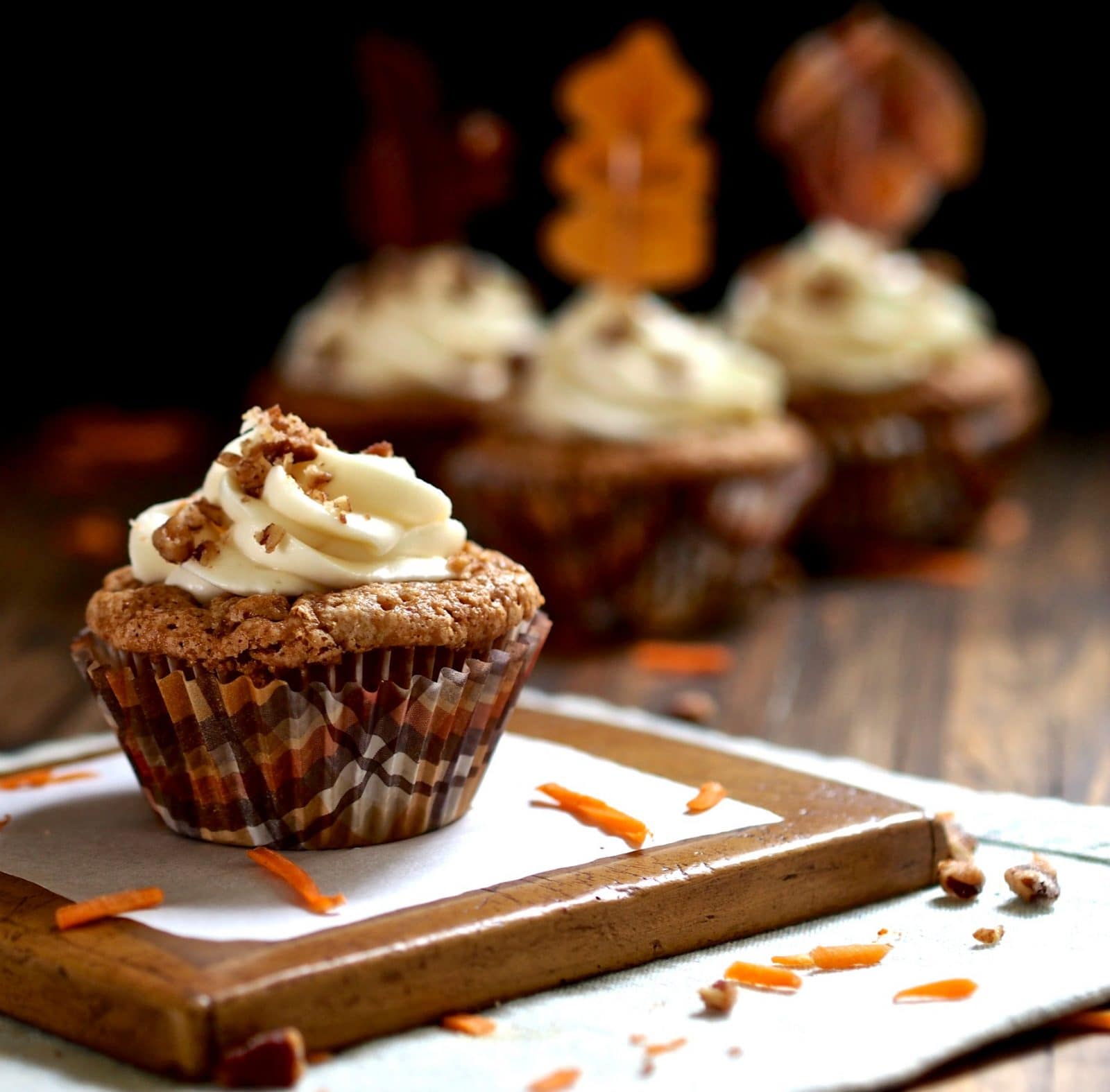 Carrot Cupcakes with Cream Cheese Frosting-fill your home with the cozy aroma of fall baking. Simply Sated