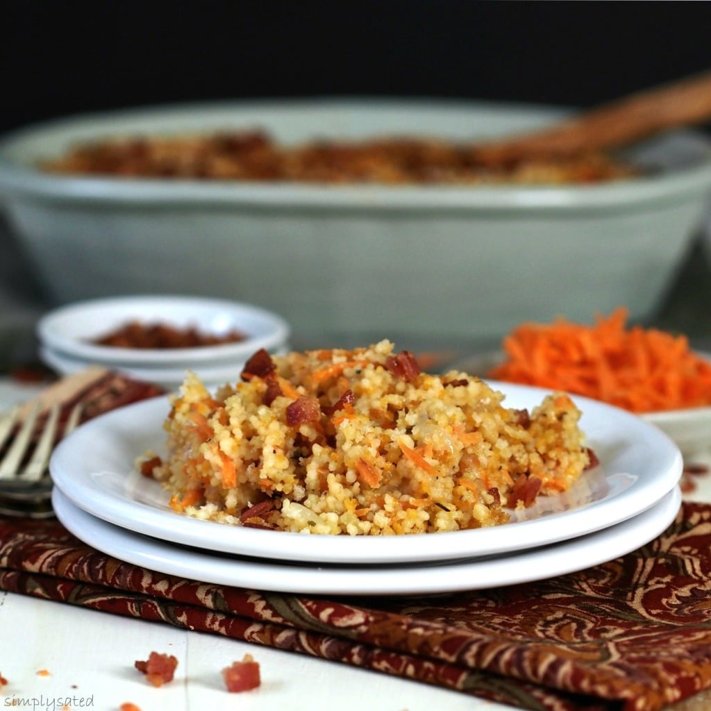Goat Cheese Carrot & Couscous Casserole Simply Sated