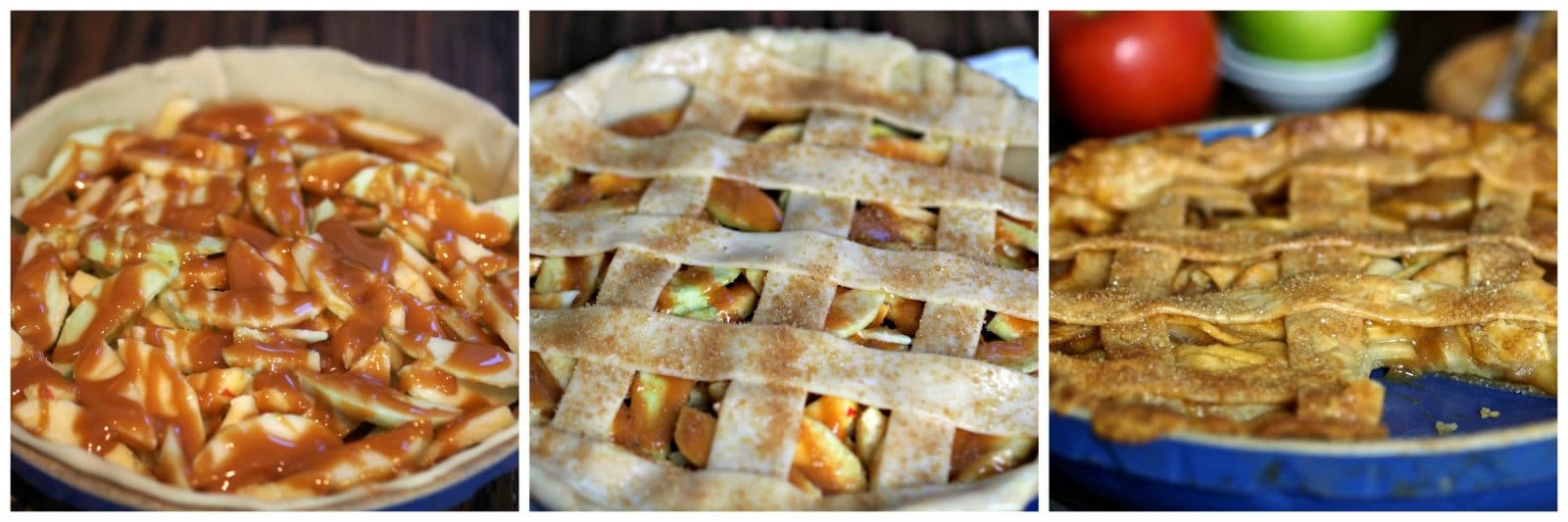 Salted Caramel Apple Tart (made the easy way) with store-bought Salted Caramel Sauce & pie crust is as easy as can be. Sweet/salty/delicious. Simply Sated