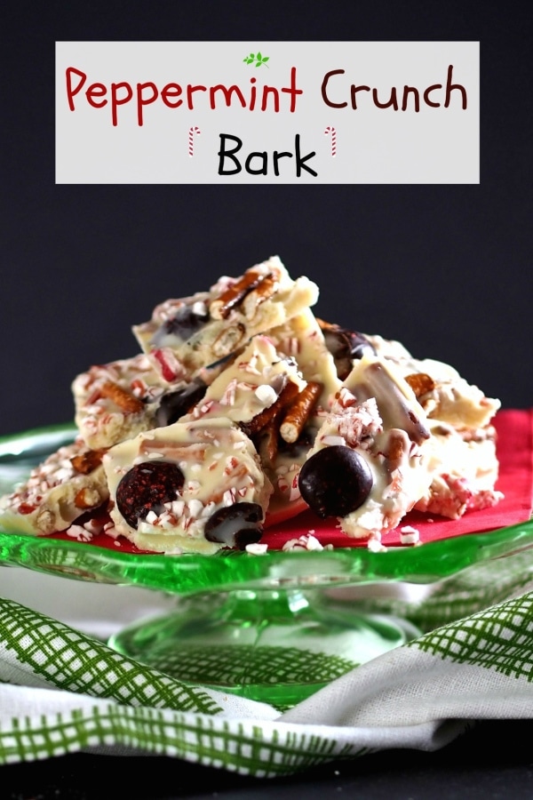 Peppermint Crunch Bark or a party in a pan. White chocolate, Peppermint Crunch candy peppermints & pretzels. Once you taste it, you'll want to celebrate. Simply Sated