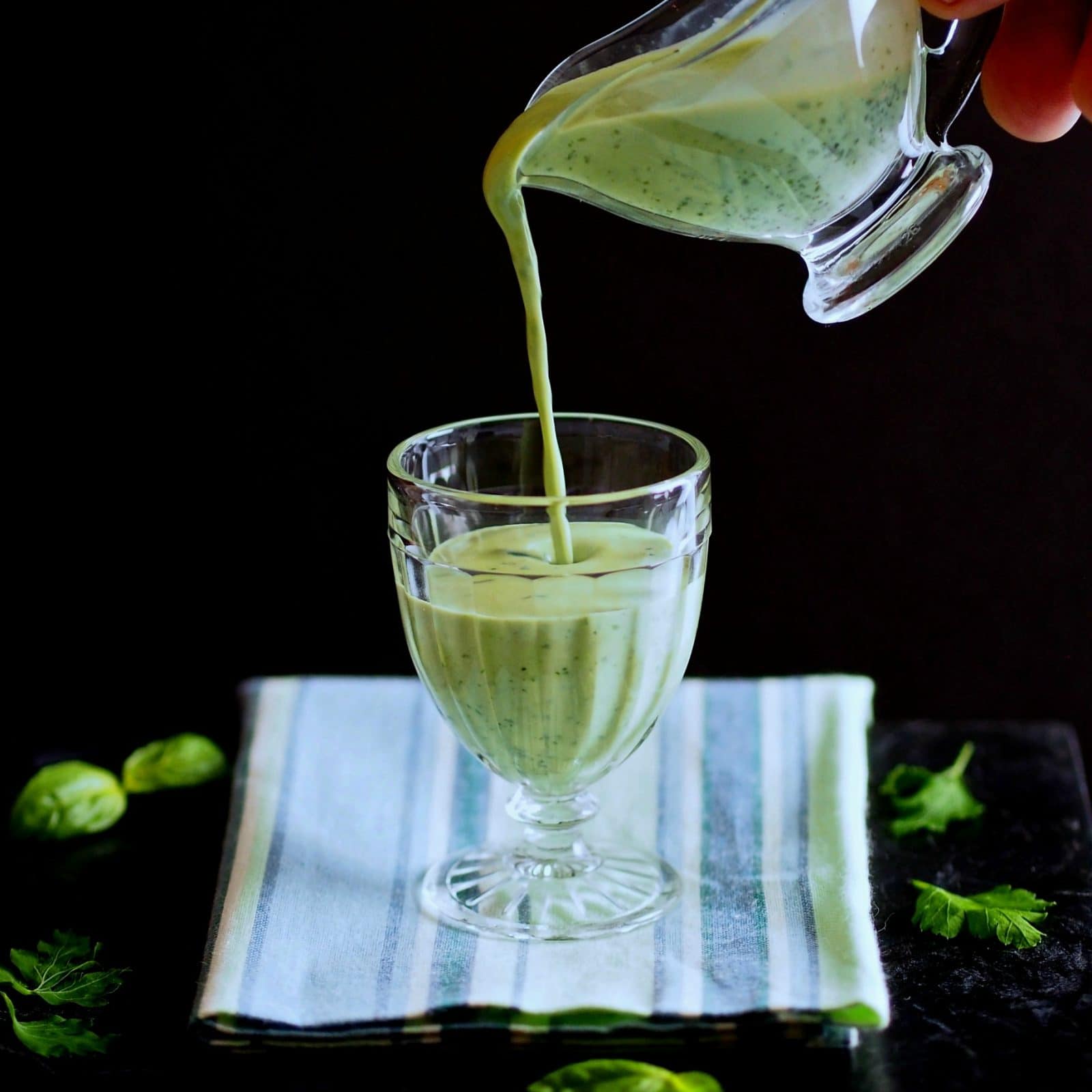 Basil Green Goddess Dressing - Simply Sated