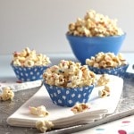 Birthday Popcorn is all dressed up just waiting to party. Kettle Corn, melting wafers, sprinkles & salt. An easy & fun treat for any celebration. Simply Sated