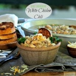White Chicken Chili - all the flavors for terrific white chili: tender chicken, Mexican spices & fresh herbs, beer, beans and one very special ingredient. Simply Sated