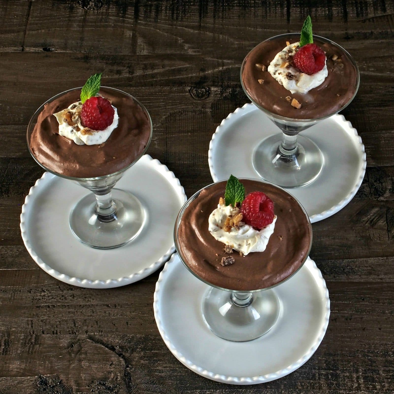 Tipsy (or not) Brownie Parfaits. Layers of Kahlua-soaked brownies, whipped cream with chocolate toffee & chocolate pudding. An easy & elegant dessert. Simply Sated