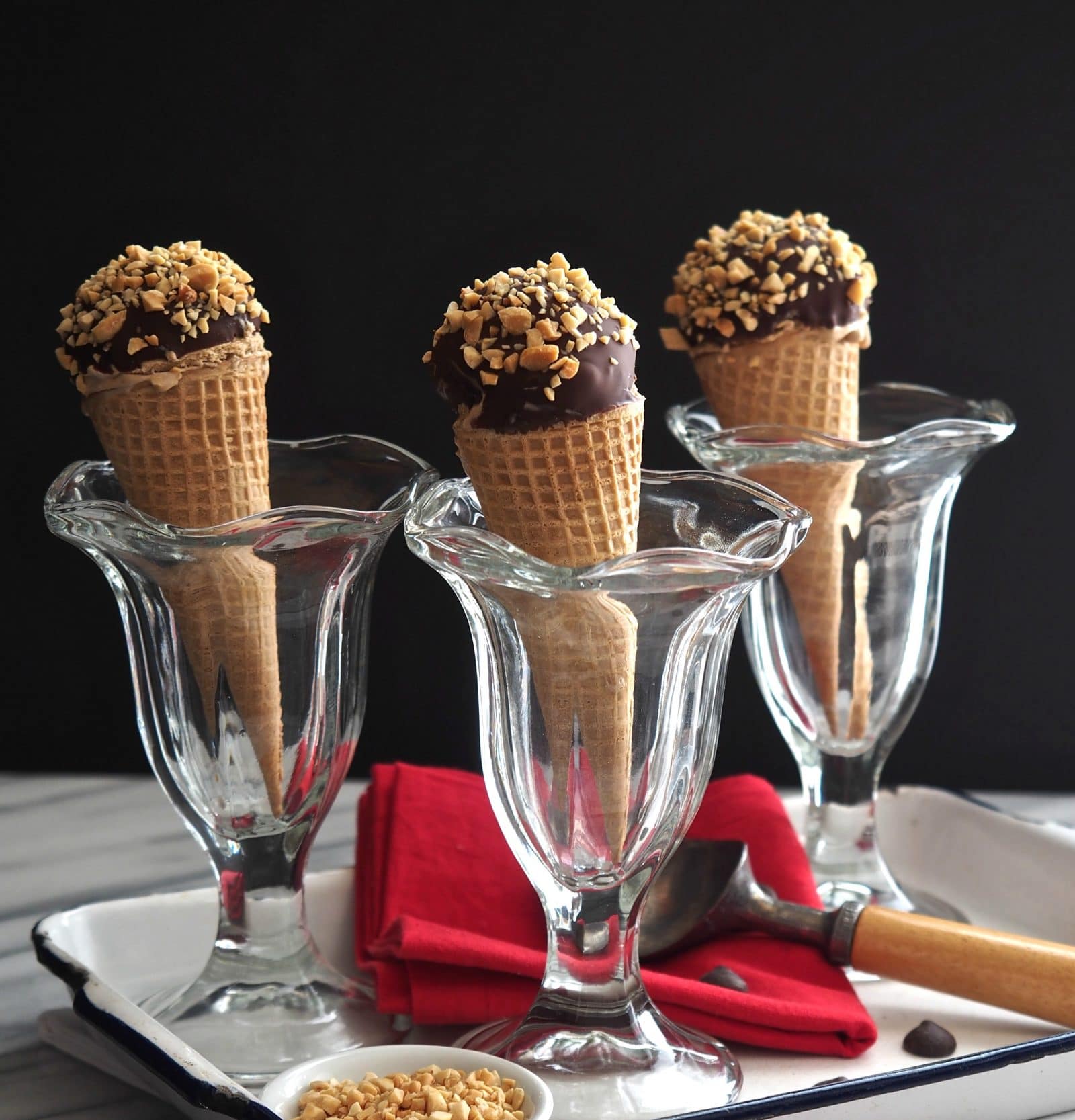 Homemade Drumsticks bring out the "kid" in each of us-just Imagine the ice cream truck jingle and waiting at the curb for your very special ice cream treat.