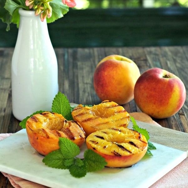 Peachy-Keen Grilled Peaches. The technique is simple, but not the taste. Grilling peaches gives them a deeper sweetness and a subtle smoky flavor. Simply Sated