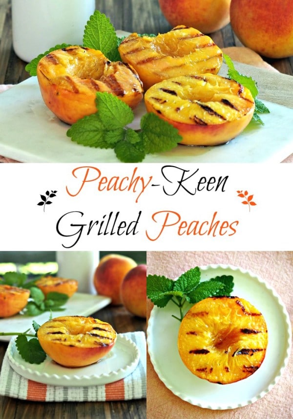 Peachy-Keen Grilled Peaches. The technique is simple, but not the taste. Grilling peaches gives them a deeper sweetness and a subtle smoky flavor. Simply Sated