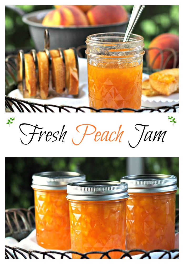 Fresh Peach Jam - this classic jam is bursting w/fresh peach flavor. Quadruple the recipe to enjoy the just-picked peach goodness all year. Simply Sated