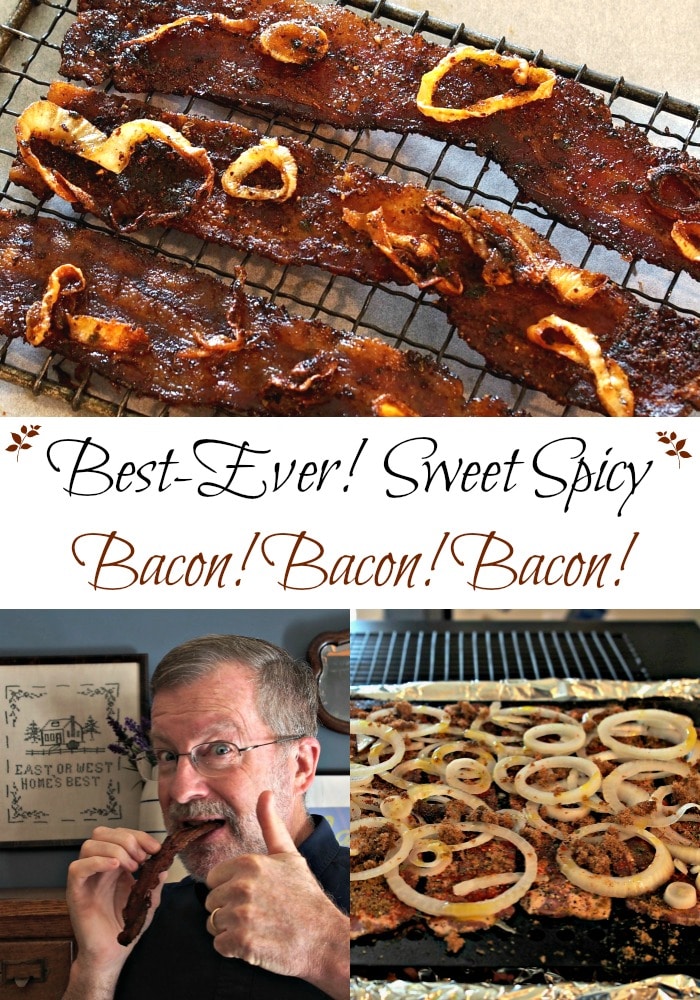 Best Ever! Sweet Spicy Bacon! Bacon! Bacon!! The perfect spice blend - the perfect bacon!! Oh my gosh! With the first bite, I died and went to Heaven! Simply Sated