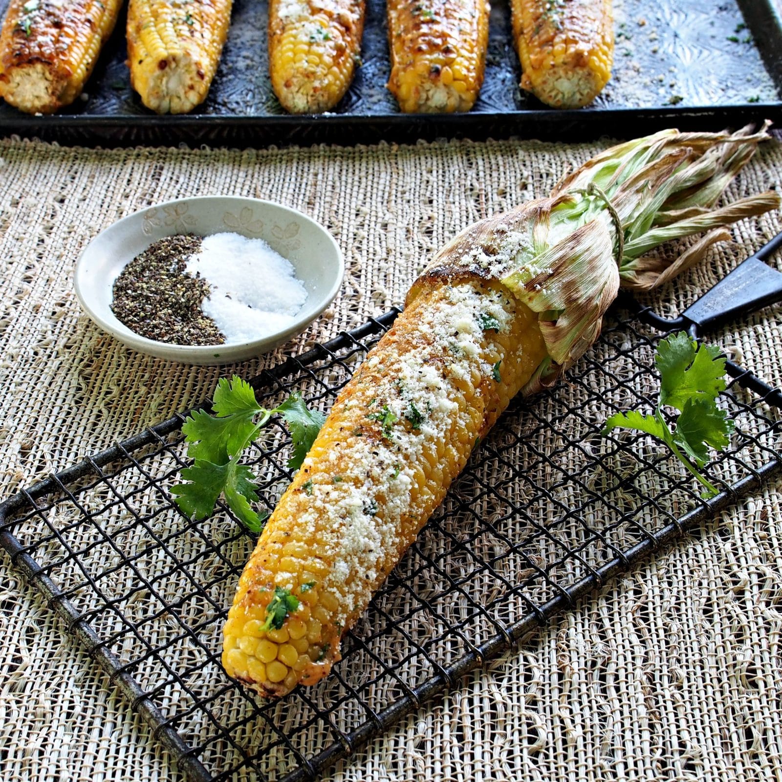 Grilled Corn - smoky, sweet and fresh, this corn-on-the-cob has all the flavors great corn should. Serve as-is or brush with your favorite condiment. Simply Sated