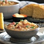 Classic Ham & Bean Soup. White beans & ham simmered w/onions, carrots, seasonings and a few secret ingredients until magic happens. Soups on folks! Simply Sated