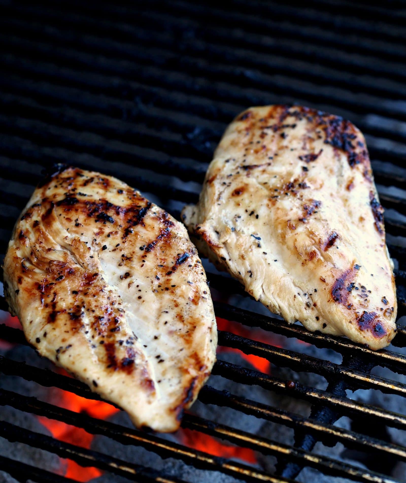 Perfect Skinless Boneless Grilled Chicken. Tenderized in buttermilk then grilled, these chicken breasts are tender, juicy, smoky, full of flavor & perfect. Simply Sated