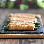 Crescent-Wrapped Asparagus with Boursin. Asparagus wrapped with crescent rolls spread with Boursin cheese then baked.Healthy, easy side, appetizer or snack. Simply Sated