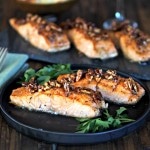 Glazed Salmon - an incredibly flavorful, versatile dish. It is a dish that takes 10 minutes to prep and 10 minutes to cook. Easy, beautiful and delicious. Simply Sated