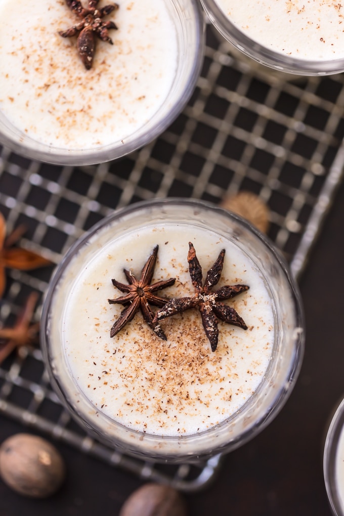 Traditional Eggnog is frothy, the flavors and spices perfectly balanced, and it’s smooth with no aftertaste. One sip and you know Christmas is near. Simply Sated