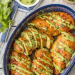 Peruvian Chicken w/Green Sauce-a vibrant example of Peruvian cuisine-a flavor-packed fusion born of many cultures. Amazingly spiced & gorgeous. Perfection. Simply Sated