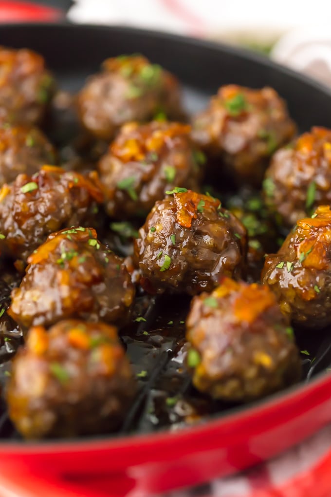 Kids and adults, alike, will love this updated version of Marmalade Meatballs. They are perfect whether served as an appetizer or nestled over a mound of buttery polenta or creamy mashed potatoes. Plus, they are just as delicious made with ground pork, chicken or turkey. Easy, satisfying and fun. Simply Sated